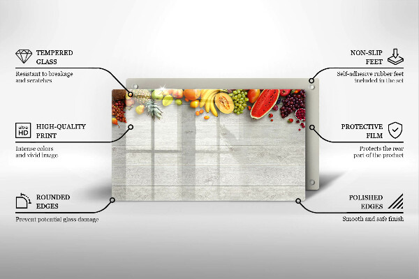 Cobertura de indução Frutas em tábuas
