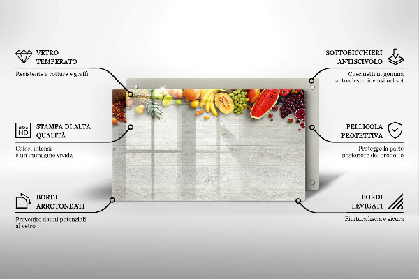 Cobertura de indução Frutas em tábuas