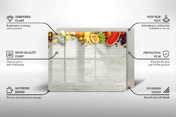 Cobertura de indução Frutas em tábuas