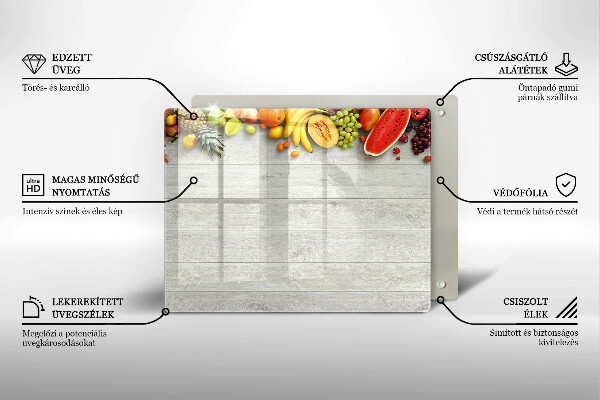 Cobertura de indução Frutas em tábuas