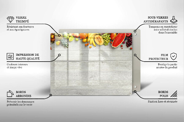 Cobertura de indução Frutas em tábuas