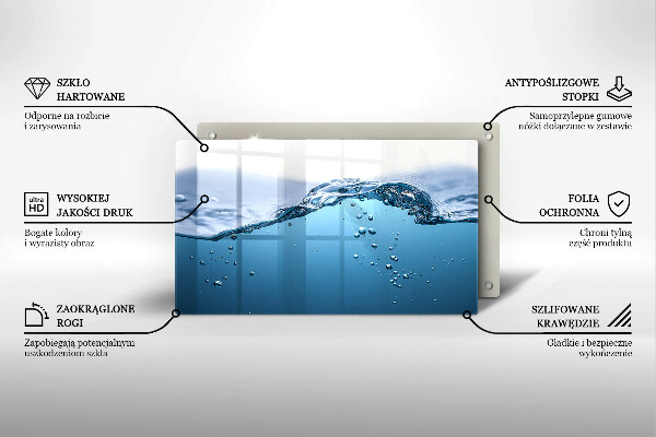 Cobertura de indução Água azul
