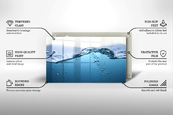 Cobertura de indução Água azul