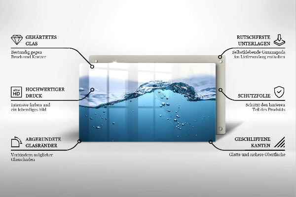 Cobertura de indução Água azul