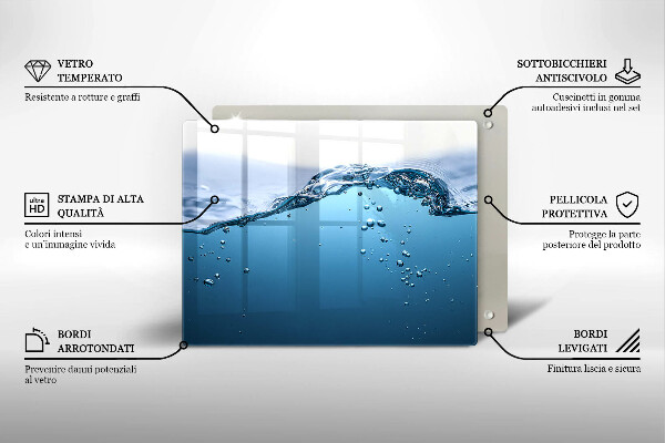 Cobertura de indução Água azul