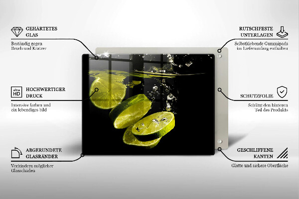 Cobertura de indução Limões na água