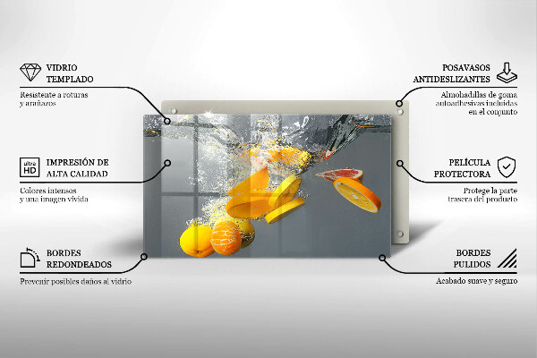 Cobertura de indução Limões em água