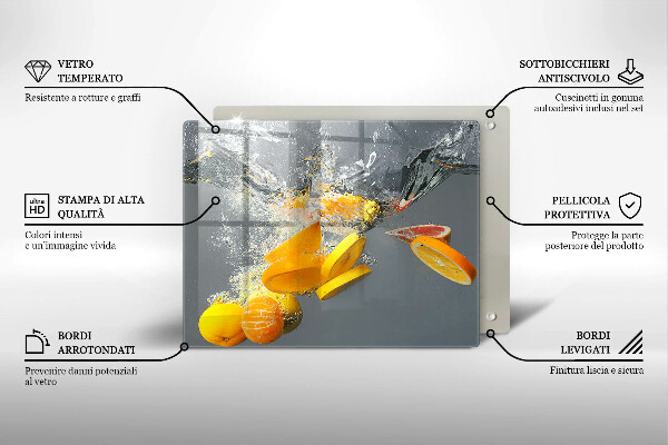 Cobertura de indução Limões em água
