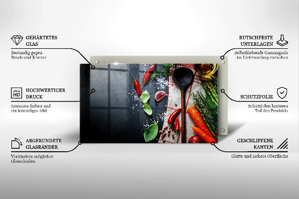 Vidro para placas de indução Comida de cozinha