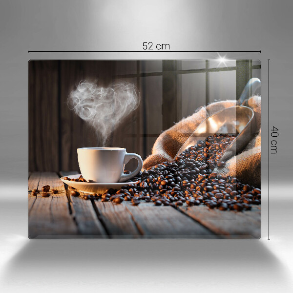 Revestimentos de parede a gás Uma xícara de café e um coração