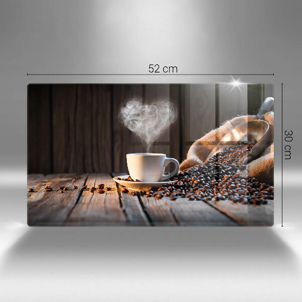 Revestimentos de parede a gás Uma xícara de café e um coração