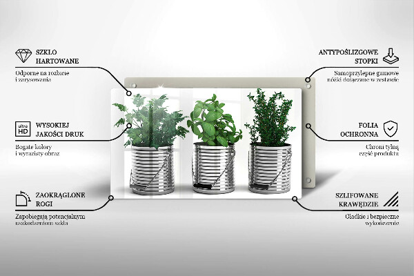 Vidro para placas de indução Vasos de ervas e plantas