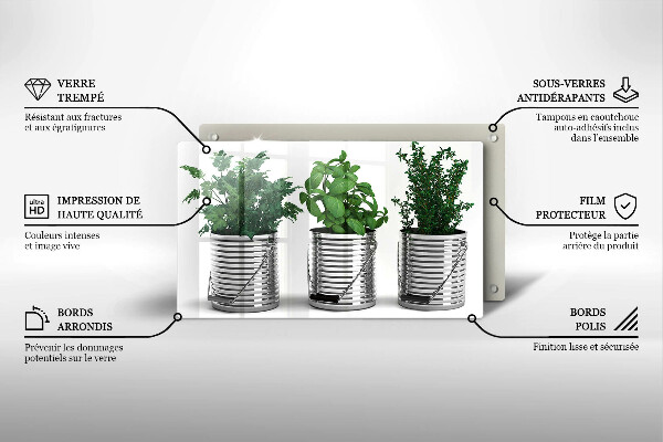 Vidro para placas de indução Vasos de ervas e plantas