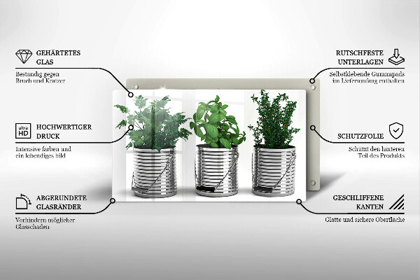 Vidro para placas de indução Vasos de ervas e plantas