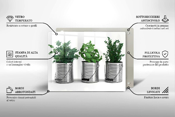 Vidro para placas de indução Vasos de ervas e plantas