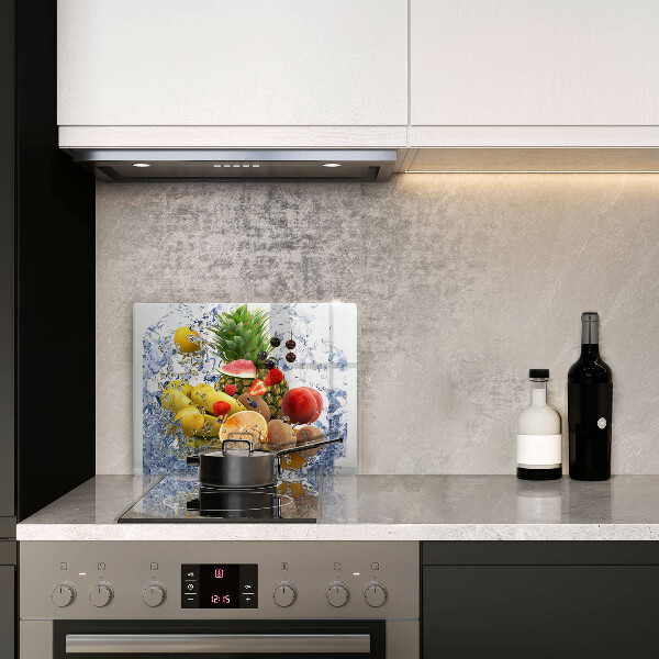 Vidro para placas de indução Frutas suculentas e água