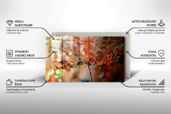 Vidro para placas de indução Dente-de-leão molhado