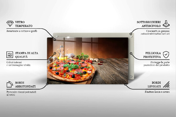 Tampa de parede do fogão a gás pizza italiana