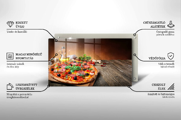 Tampa de parede do fogão a gás pizza italiana