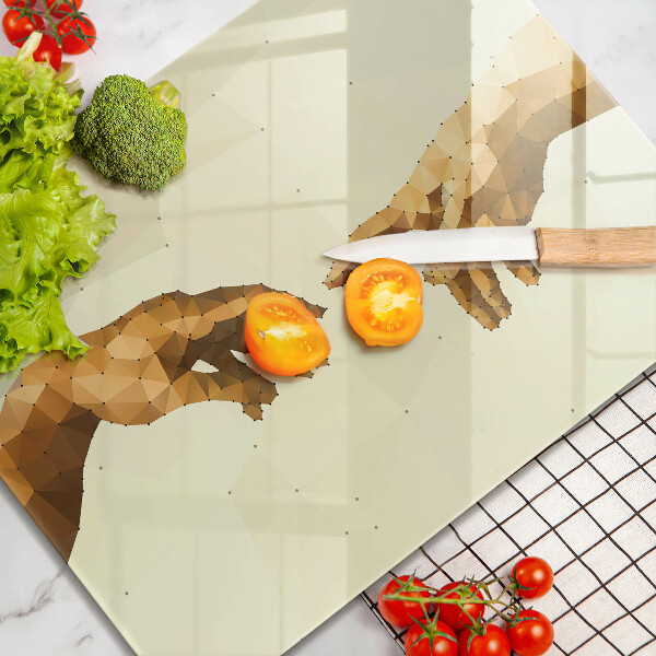 Vidro para placas de indução Criação das mãos de Adão