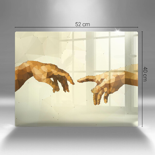 Vidro para placas de indução Criação das mãos de Adão