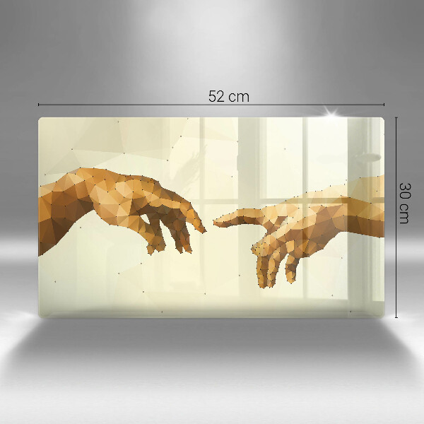 Vidro para placas de indução Criação das mãos de Adão