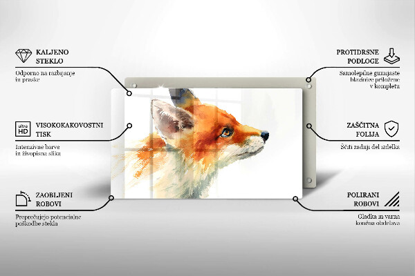 Tampa de parede do fogão a gás Raposa pintada