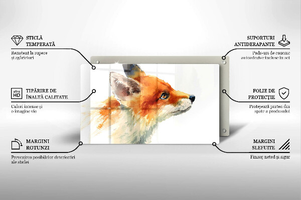 Tampa de parede do fogão a gás Raposa pintada