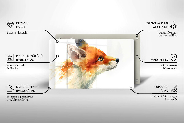 Tampa de parede do fogão a gás Raposa pintada