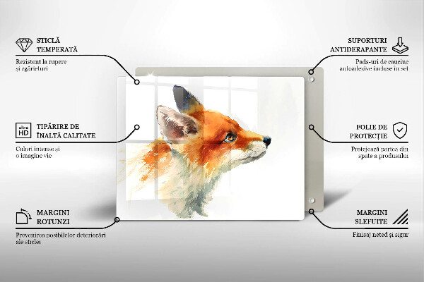 Tampa de parede do fogão a gás Raposa pintada