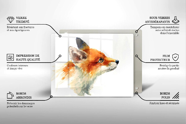 Tampa de parede do fogão a gás Raposa pintada