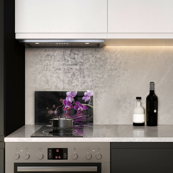 Tampa de parede do fogão a gás Água Zen de Orquídea
