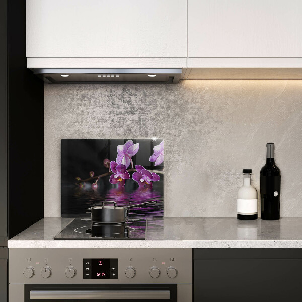 Tampa de parede do fogão a gás Água Zen de Orquídea