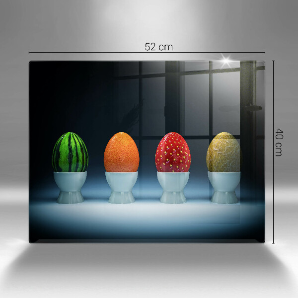 Vidro para placas de indução Ovos de frutas abstratas
