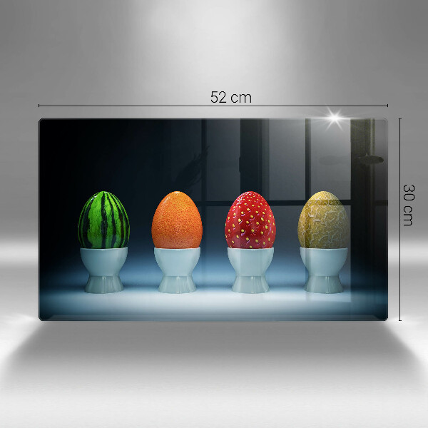 Vidro para placas de indução Ovos de frutas abstratas