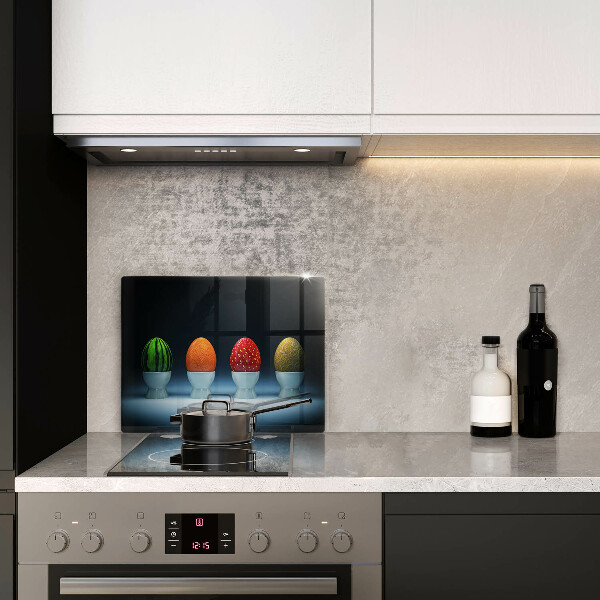 Vidro para placas de indução Ovos de frutas abstratas