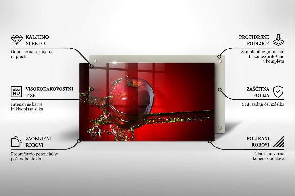 Tampa de parede do fogão a gás Maçã na água