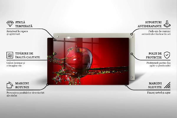 Tampa de parede do fogão a gás Maçã na água