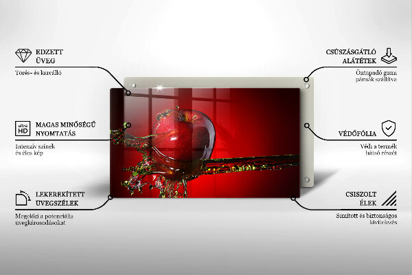 Tampa de parede do fogão a gás Maçã na água