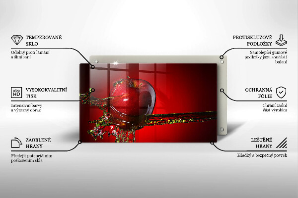 Tampa de parede do fogão a gás Maçã na água