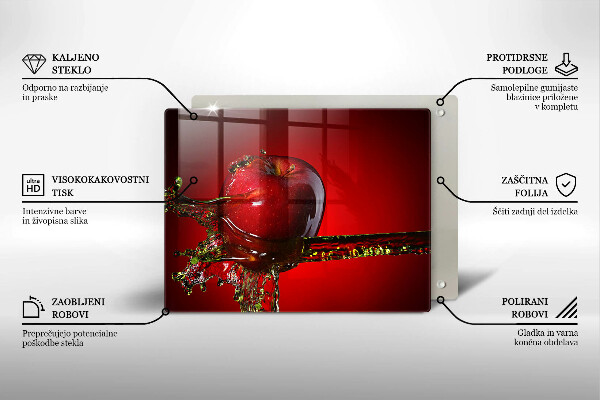 Tampa de parede do fogão a gás Maçã na água