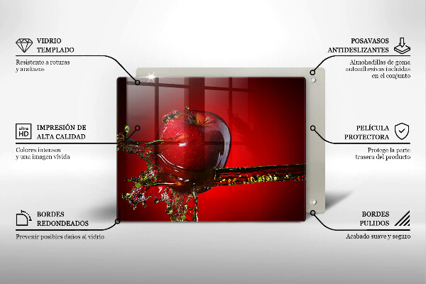 Tampa de parede do fogão a gás Maçã na água
