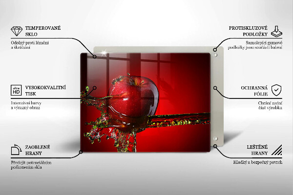Tampa de parede do fogão a gás Maçã na água