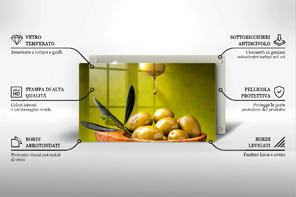 Vidro para placas de indução Azeitonas saborosas