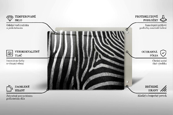 Tampa da placa de indução Listras de zebra