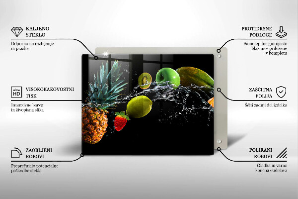 Cobertura de indução Fruta na água
