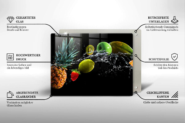 Cobertura de indução Fruta na água