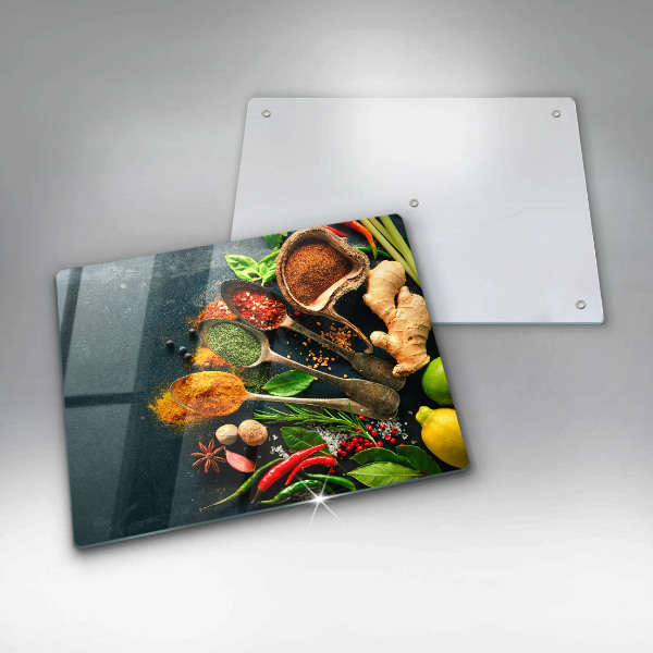 Tampa de parede do fogão a gás Colheres de tempero de cozinha