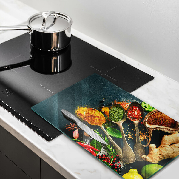 Tampa de parede do fogão a gás Colheres de tempero de cozinha