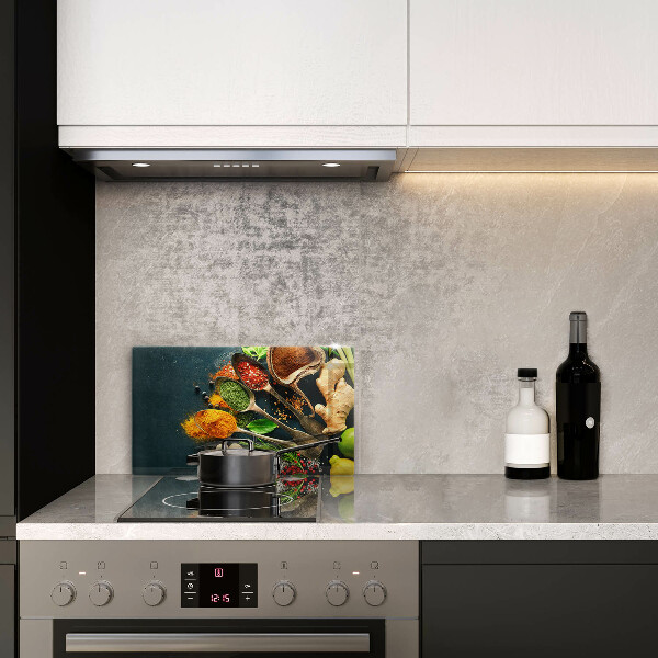 Tampa de parede do fogão a gás Colheres de tempero de cozinha